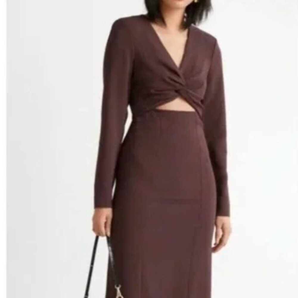 & Other Stories Los Angeles - Brown Midi Dress - NWT Size 6